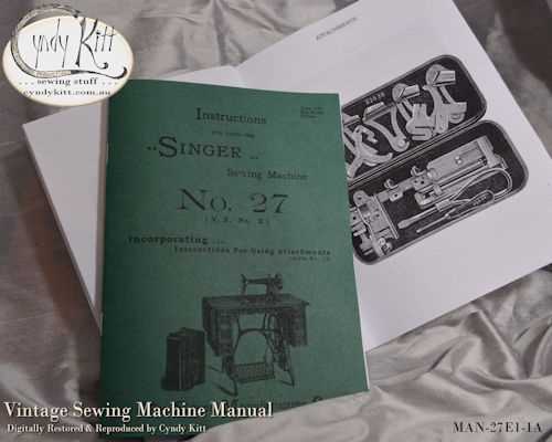 instruction manual for singer treadle sewing machine