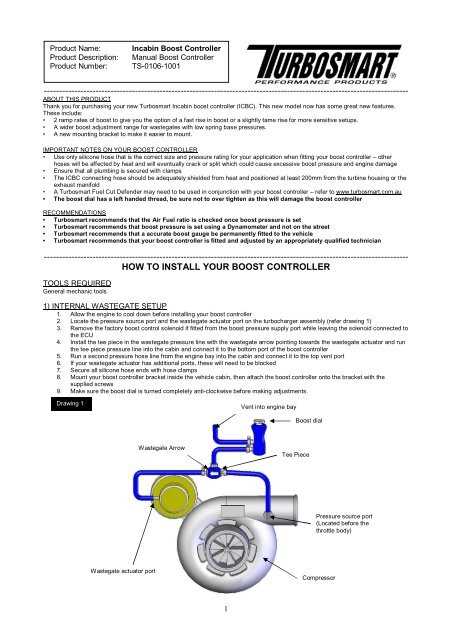 manual boost controller install instructions