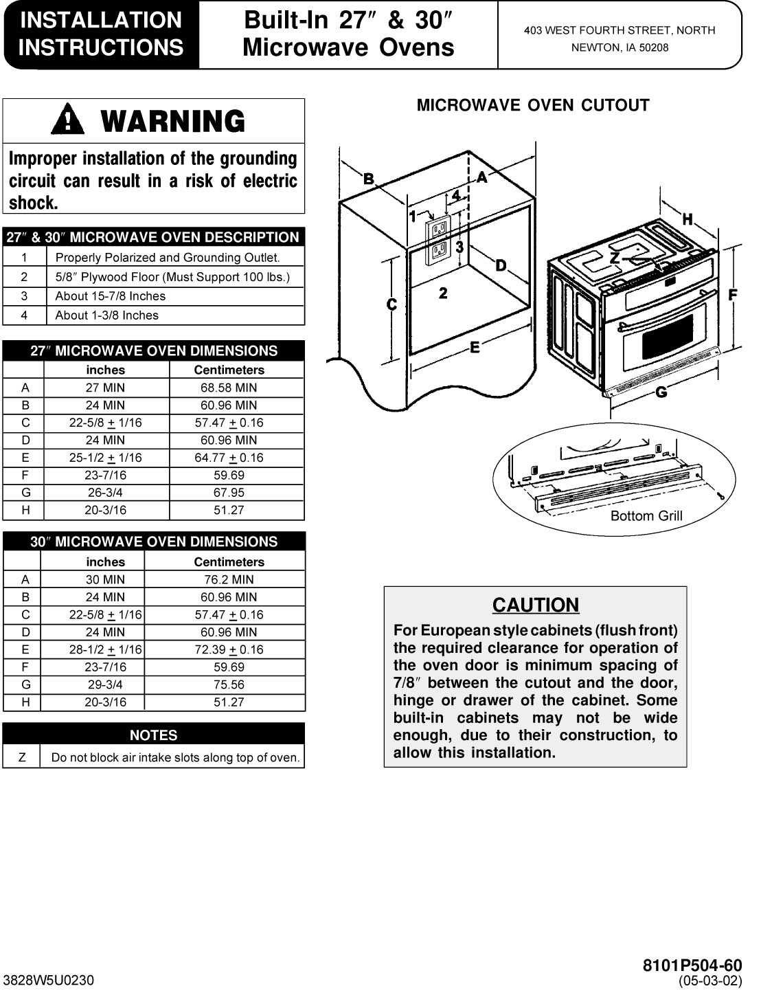jenn air microwave instruction manual