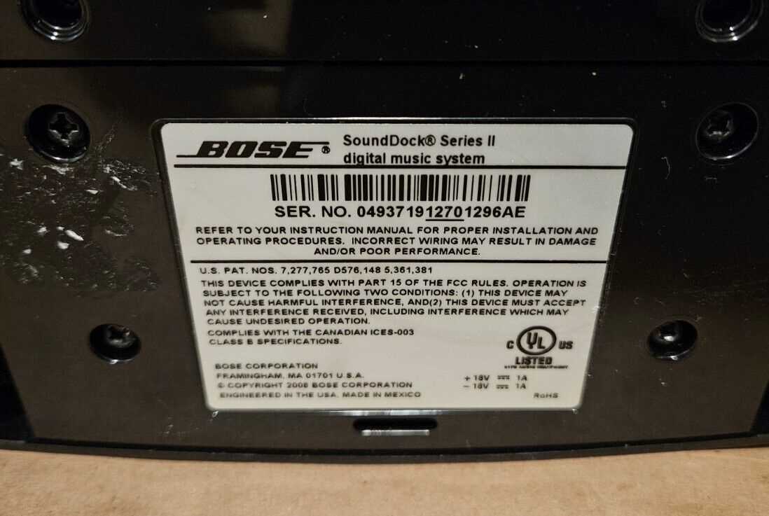 bose sounddock series 2 instruction manual