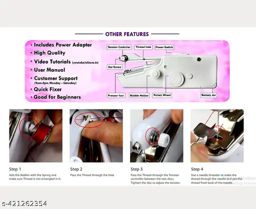 handy stitch handheld sewing machine instruction manual