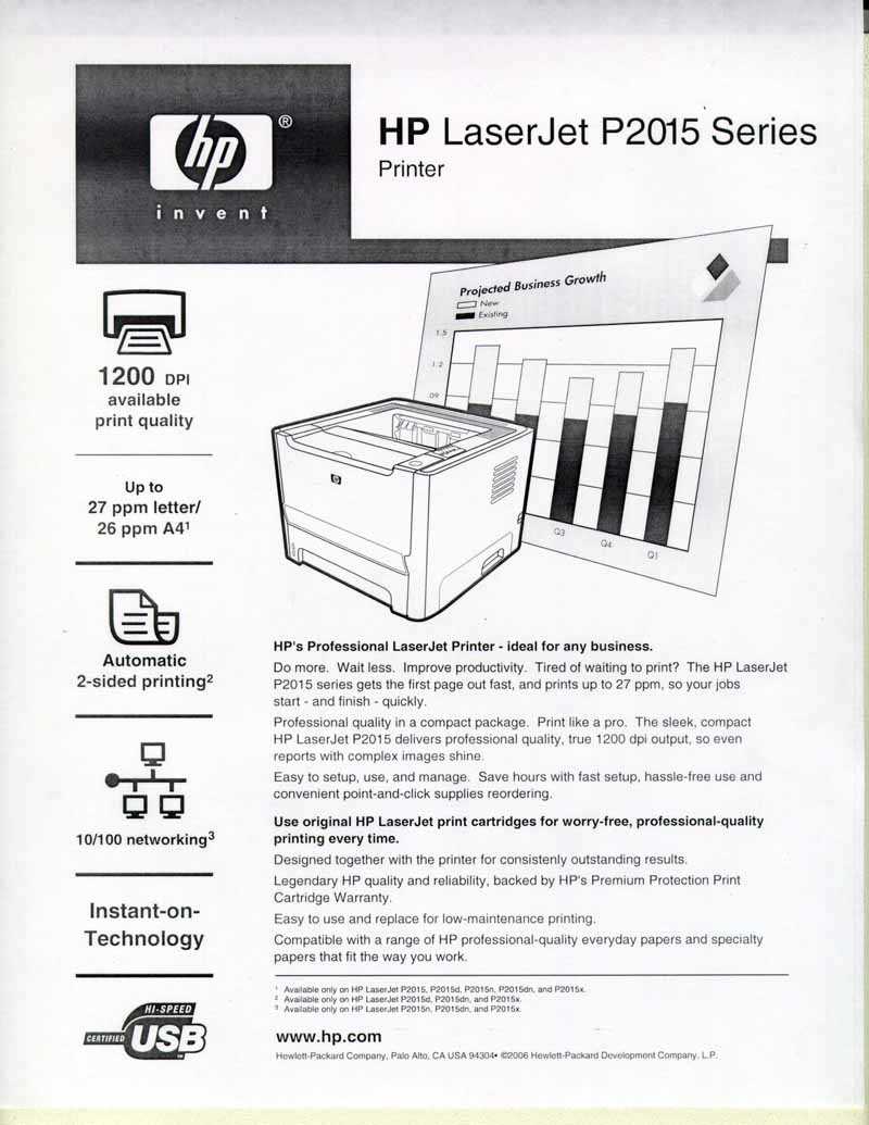 hp laserjet p2015 instruction manual