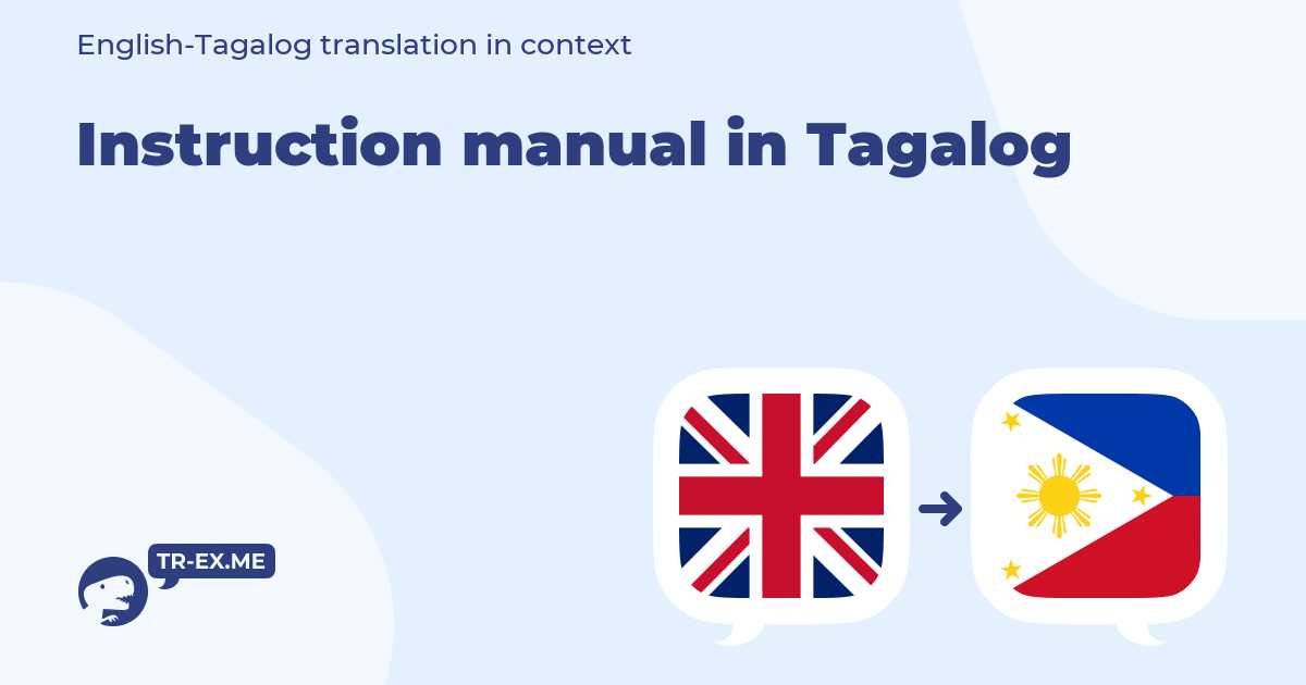 instruction manual in tagalog