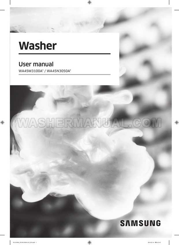 samsung washer instruction manual