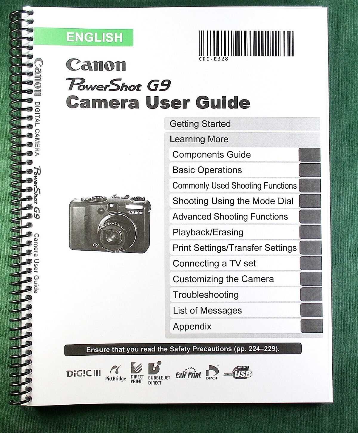 canon g9x instruction manual