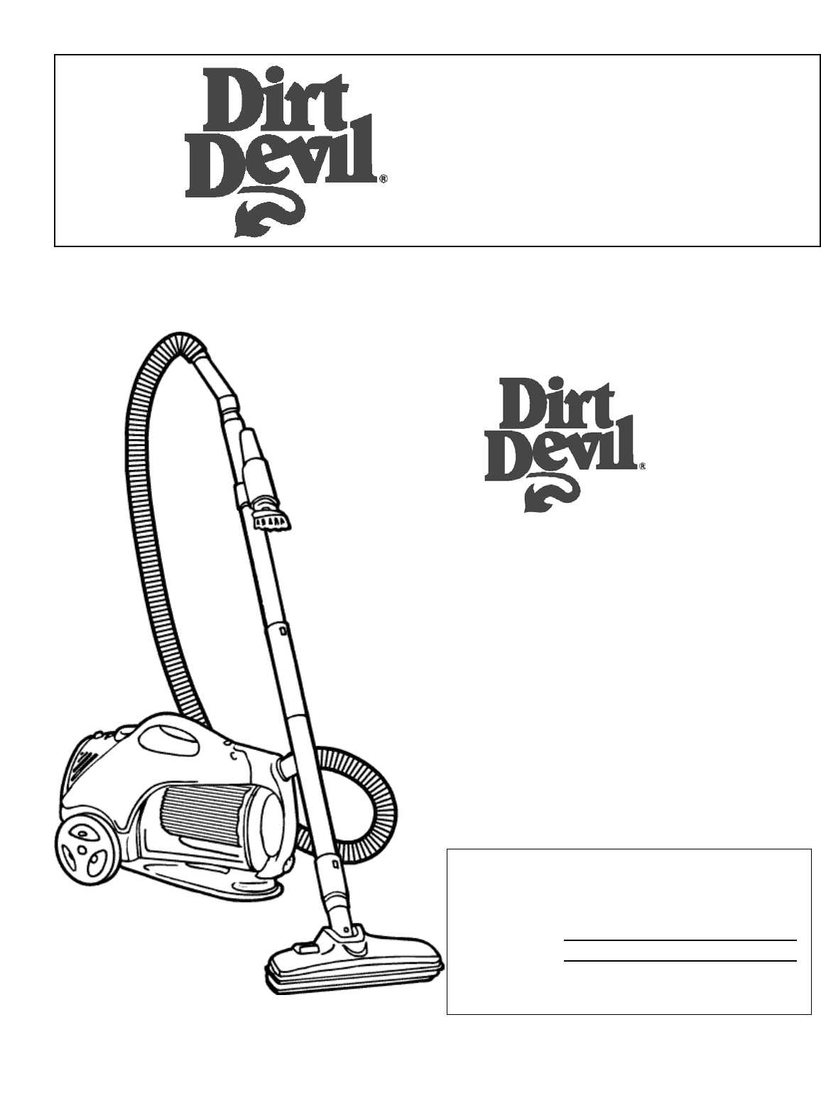 dirt devil vacuum cleaner instruction manual