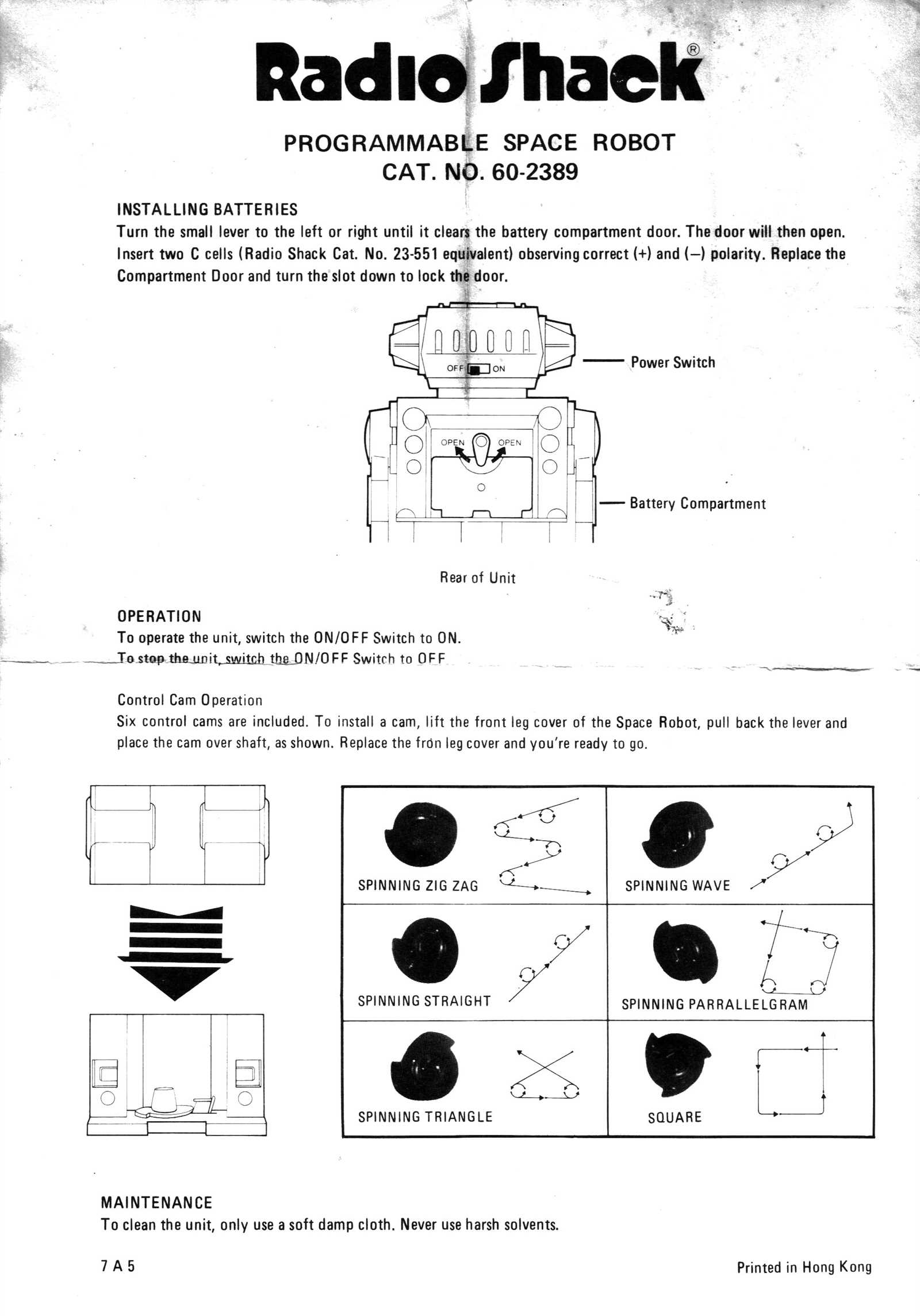 novie robot instruction manual