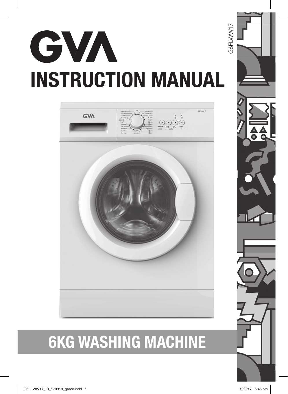 ge washer instruction manual