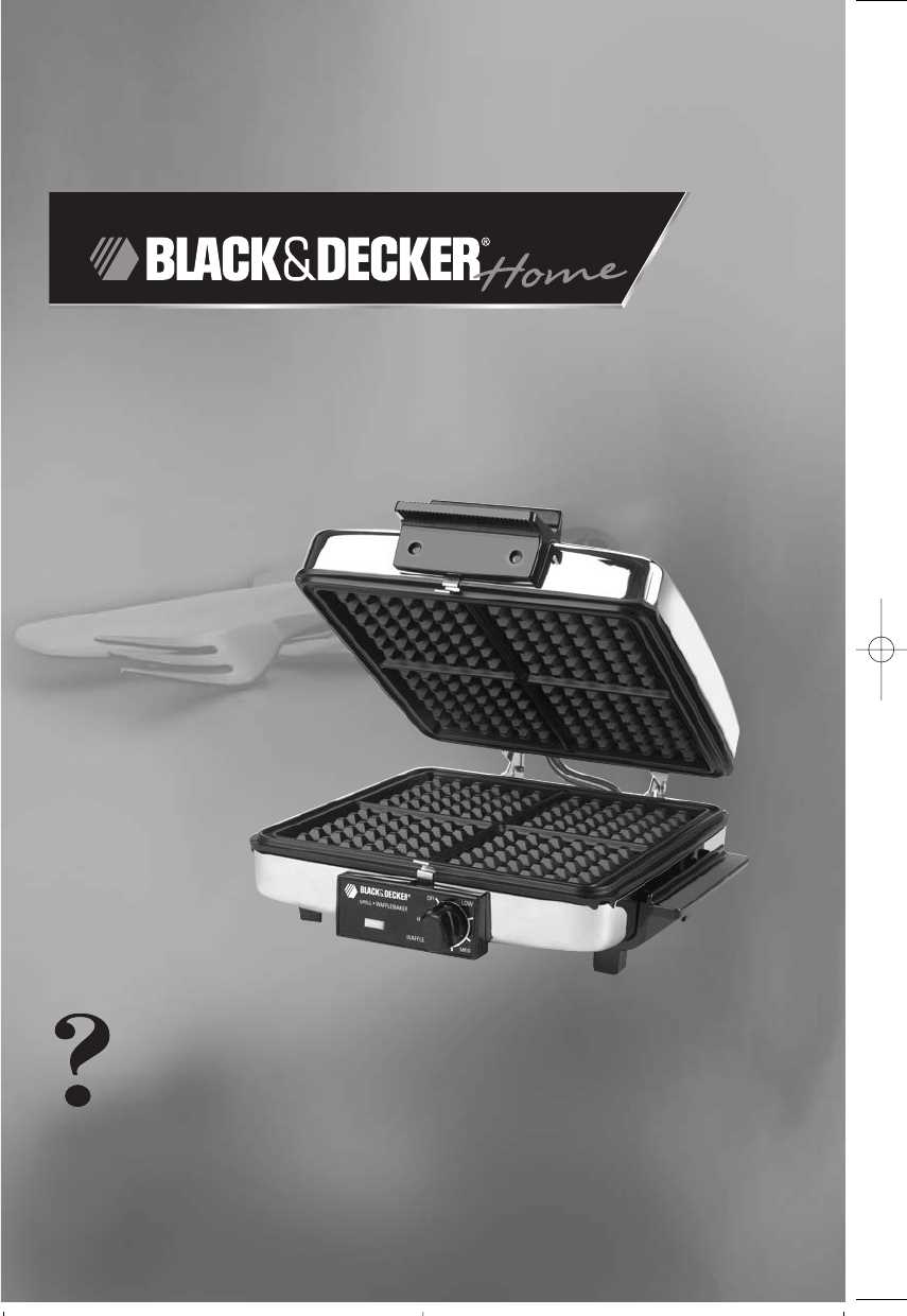 black and decker belgian waffle maker instruction manual