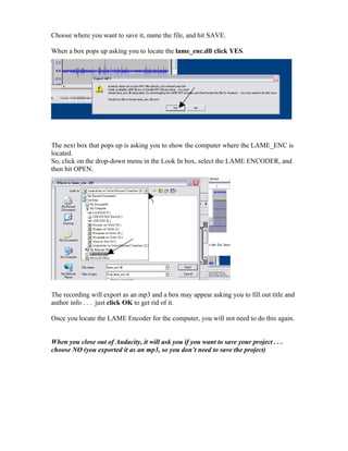 audacity instruction manual download