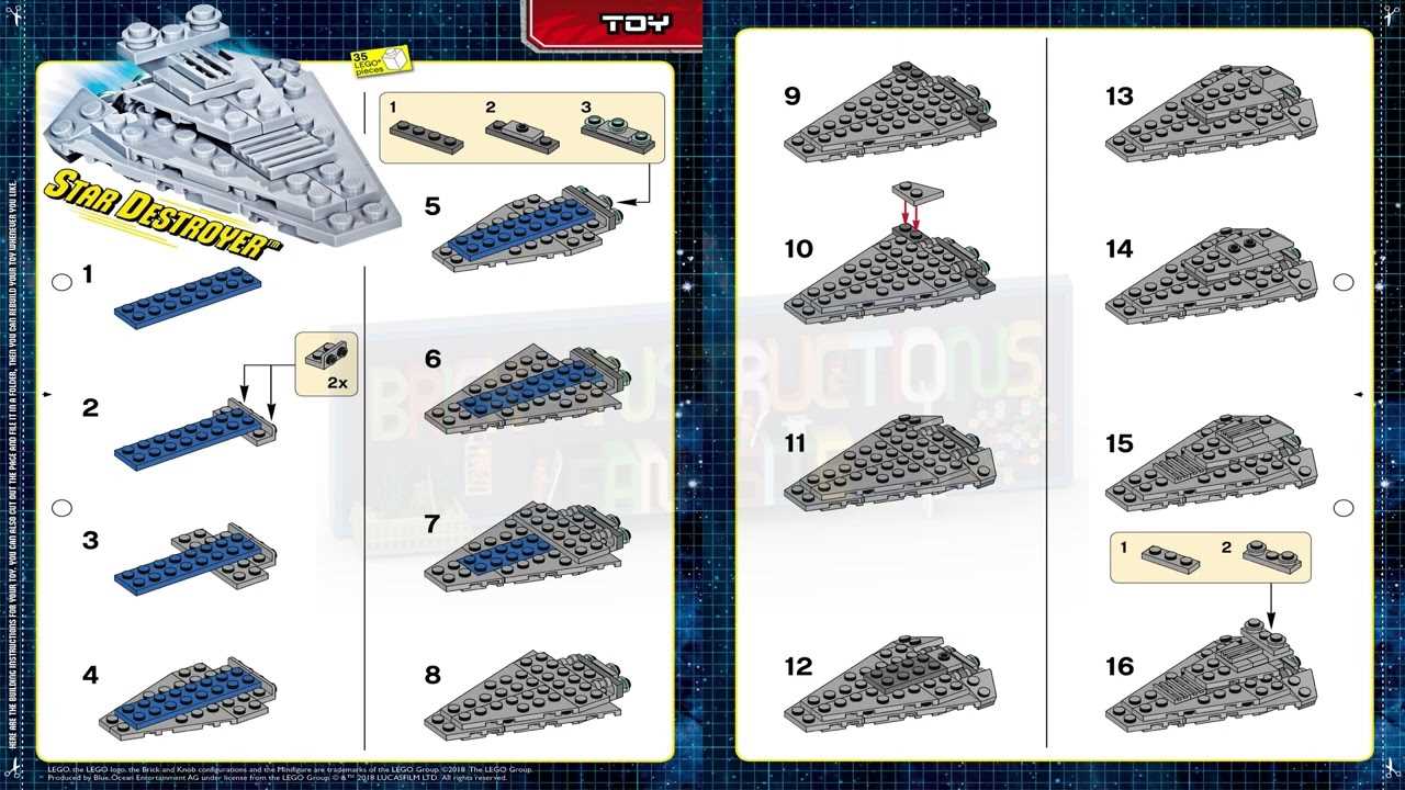 lego star wars instruction manuals