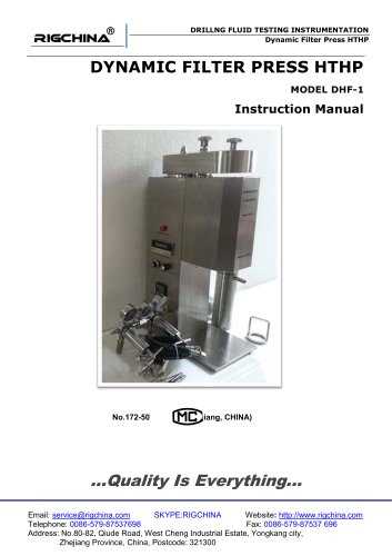 filter press instruction manual