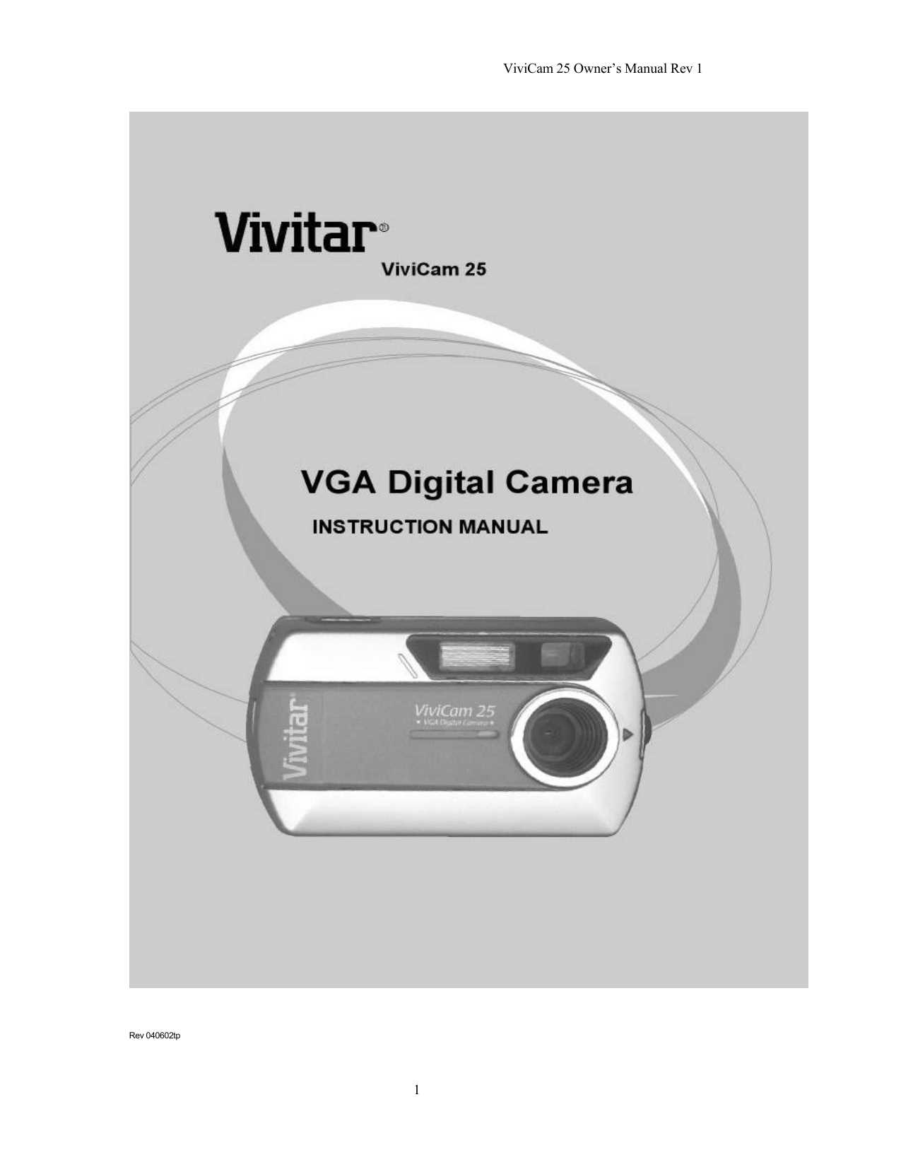 vivitar vivicam 25 instruction manual