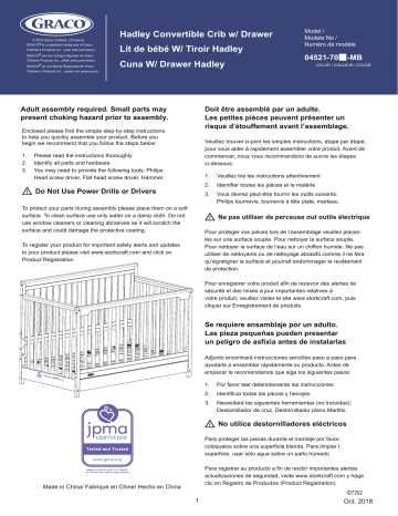 graco crib instruction manuals