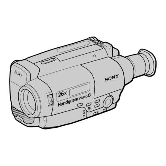 sony handycam video 8 instruction manual