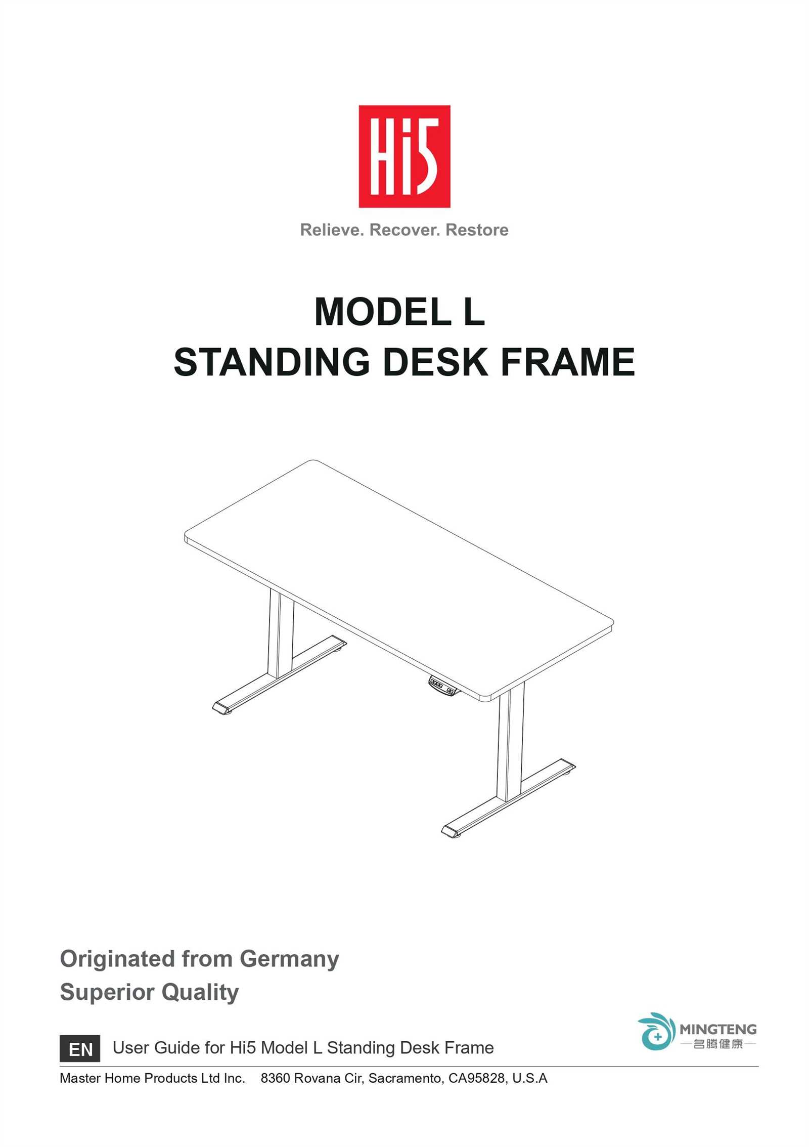 standing desk instruction manual