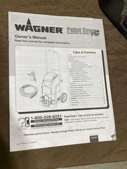 wagner paint crew instruction manual