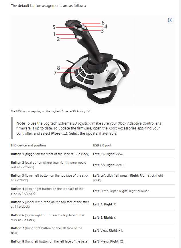 logitech extreme 3d pro instruction manual