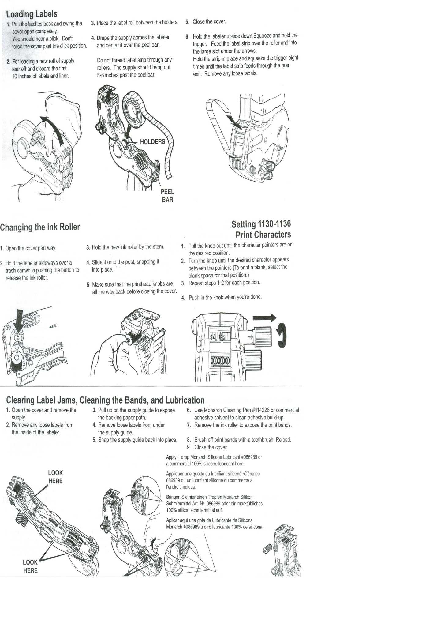 monarch 1136 instruction manual