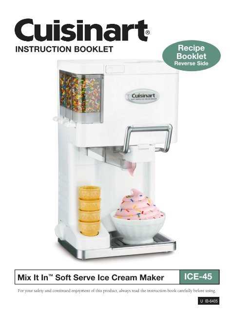 ice cream maker instruction manual