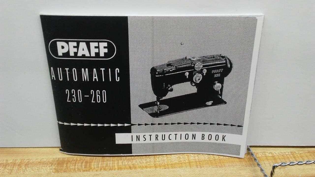 pfaff 260 sewing machine instruction manual