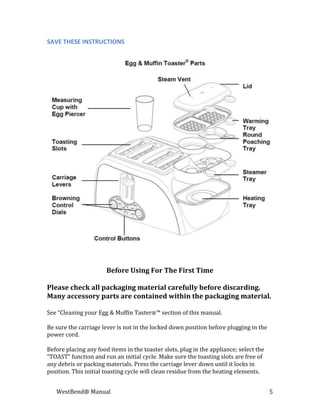 west bend microwave instruction manual