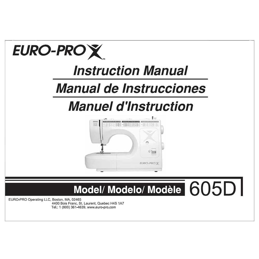 instruction manual for euro pro sewing machine