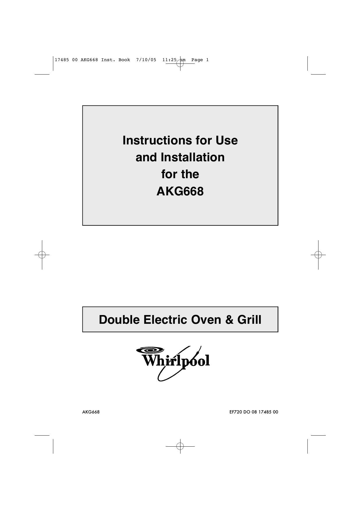 whirlpool accubake instruction manual