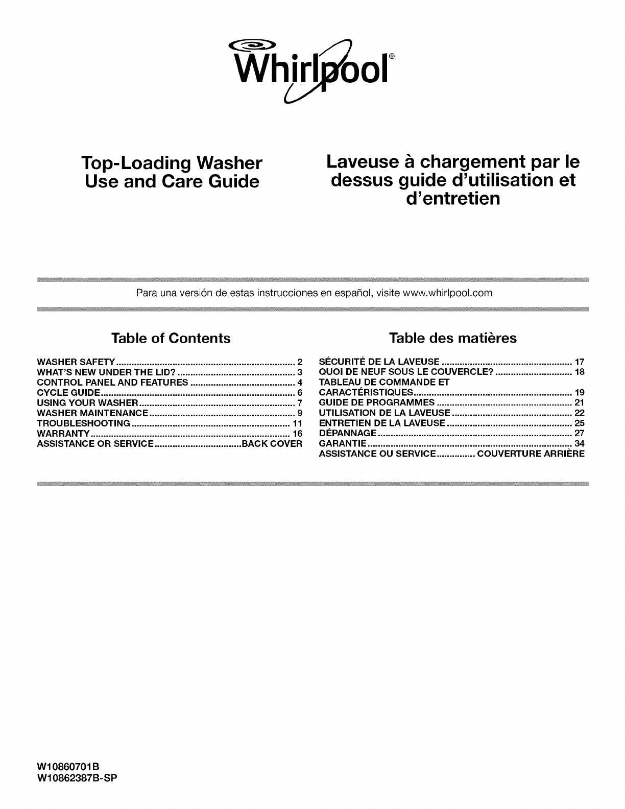 whirlpool duet sport instruction manual