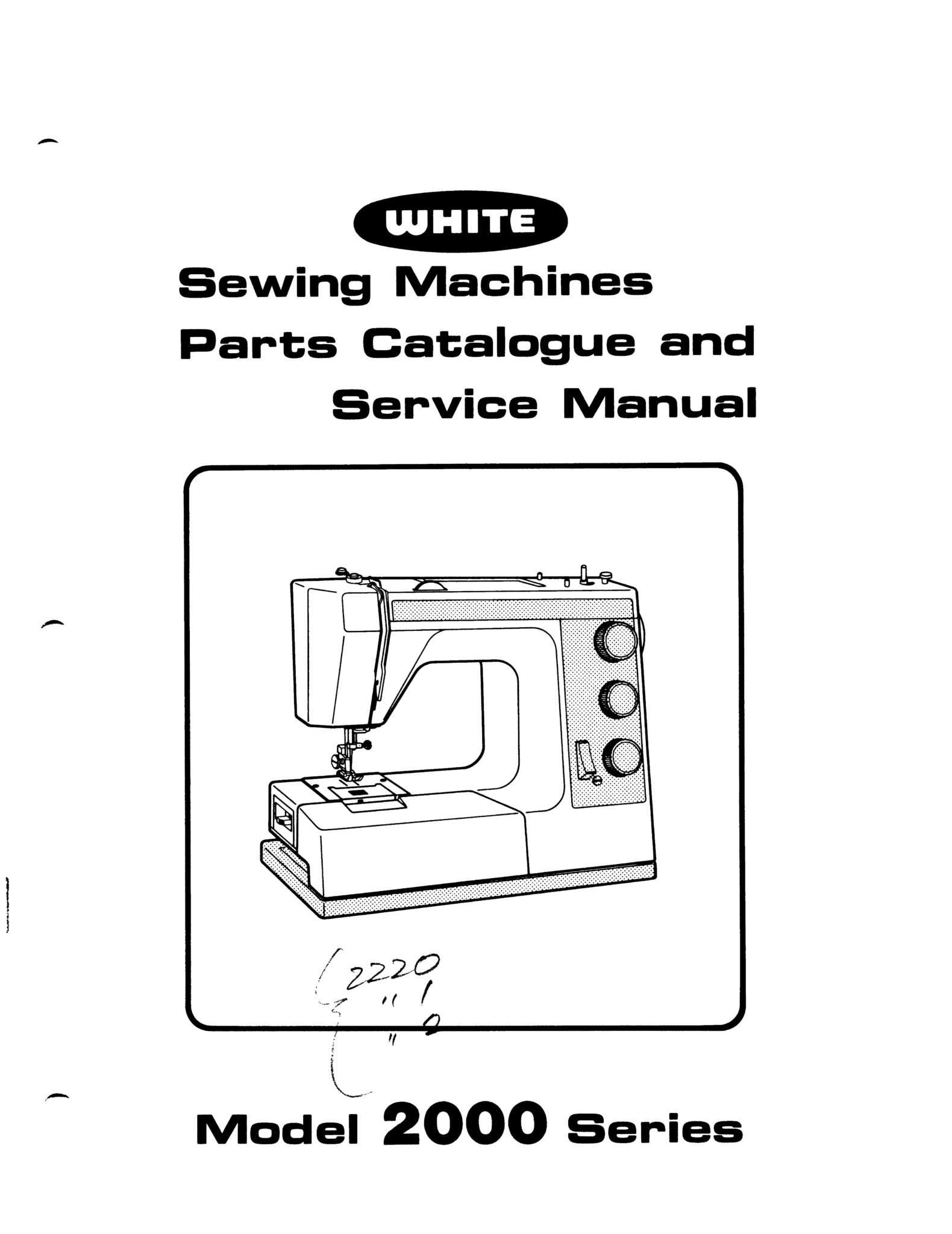 white sewing machine model 2037 instruction manual