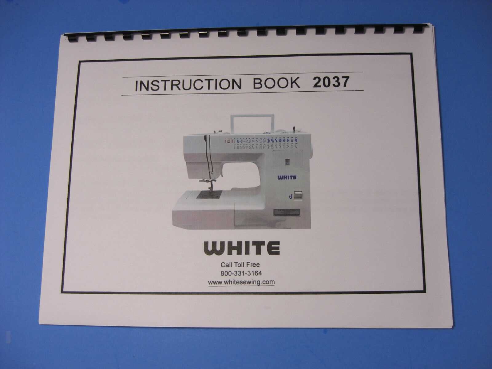 white sewing machine model 2037 instruction manual