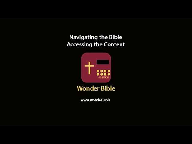 wonder bible instruction manual