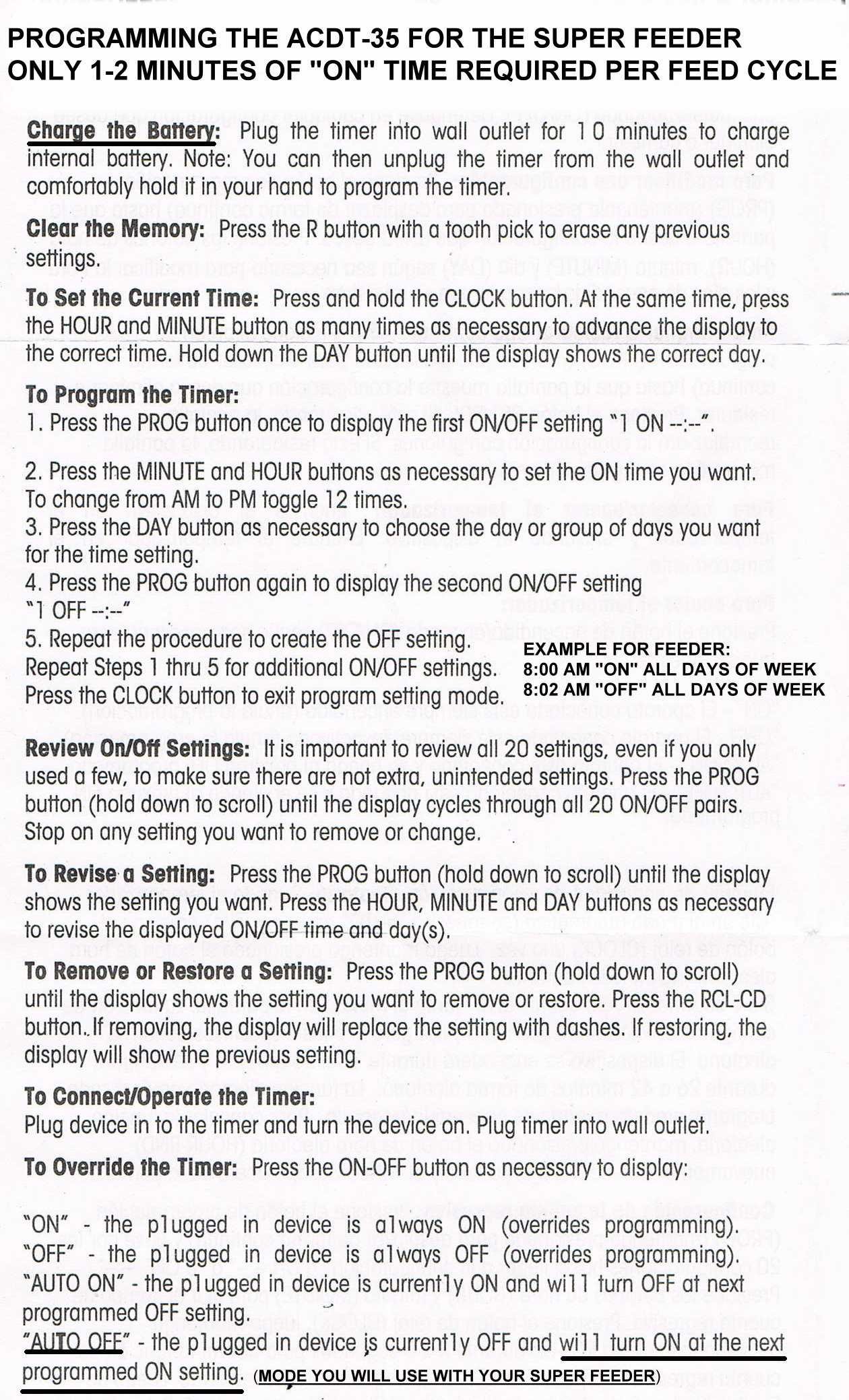 woods timer 50016 instruction manual