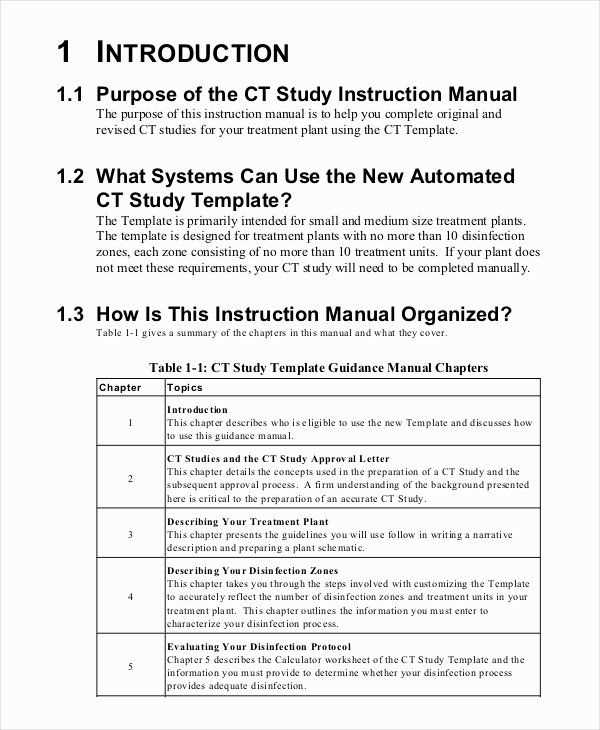 word instruction manual template