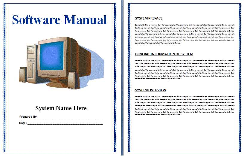 word template instruction manual