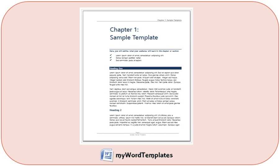 word template instruction manual