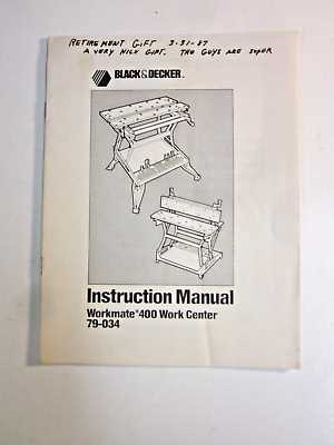 workmate 400 instruction manual