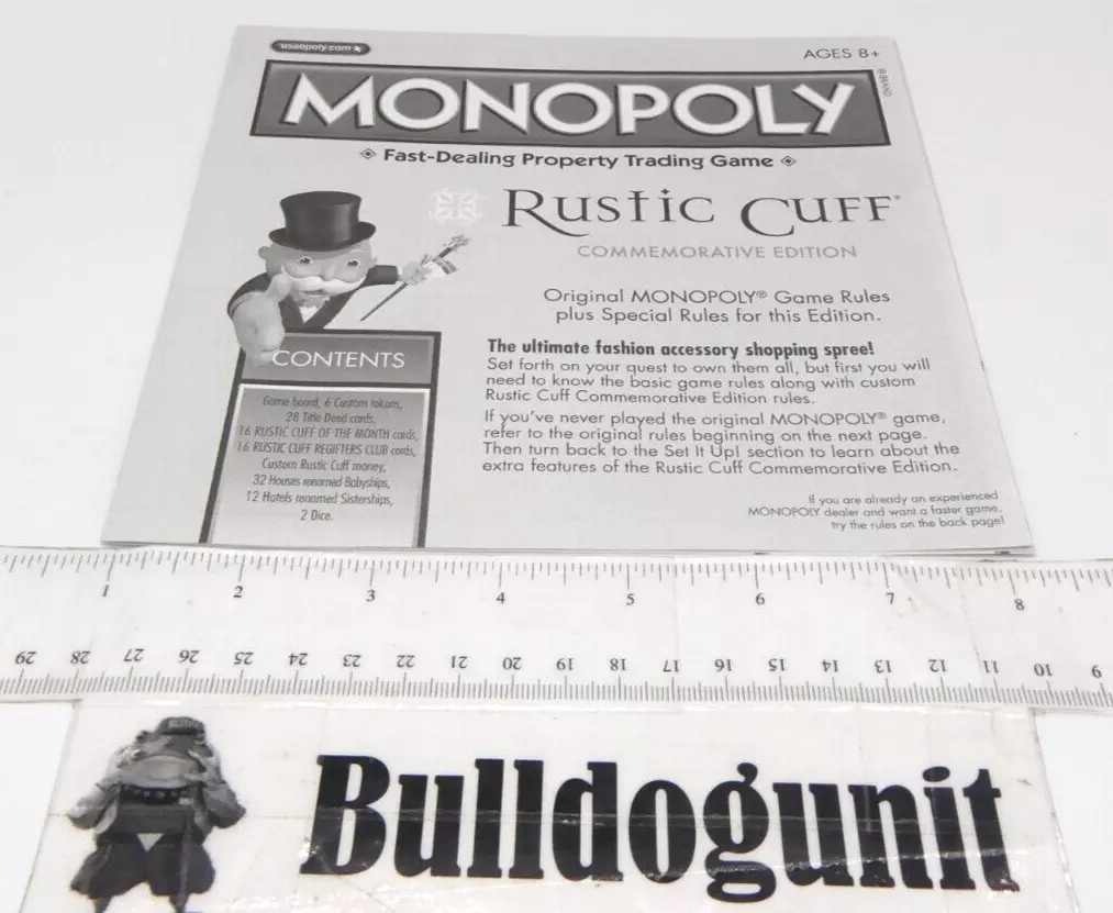 monopoly board game instruction manual