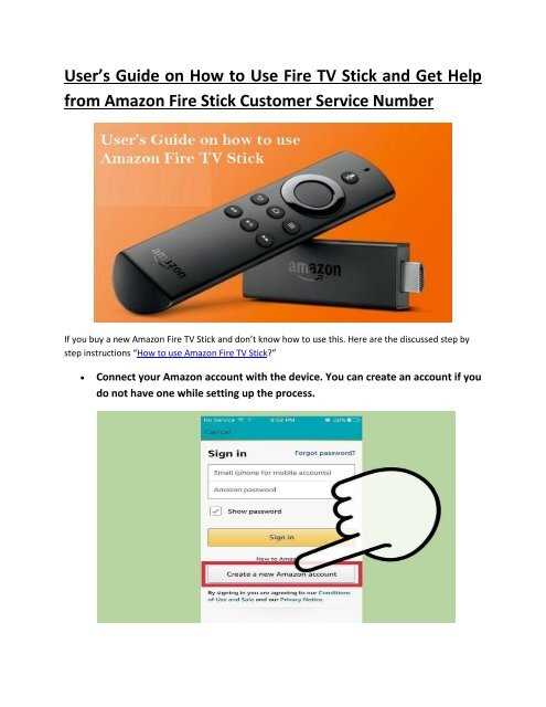 amazon fire stick instruction manual