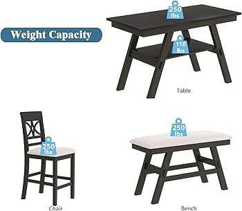 mainstays 5 piece counter height dining set instruction manual