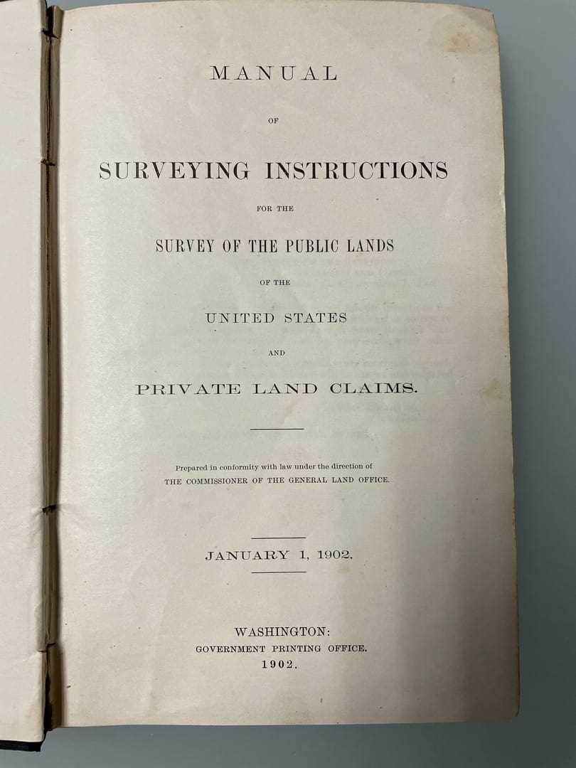 1973 manual of surveying instructions