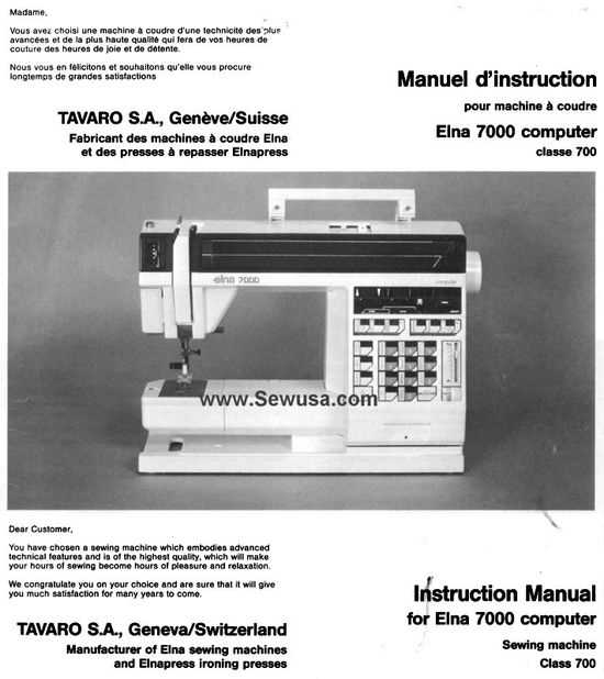 elna 7000 instruction manual