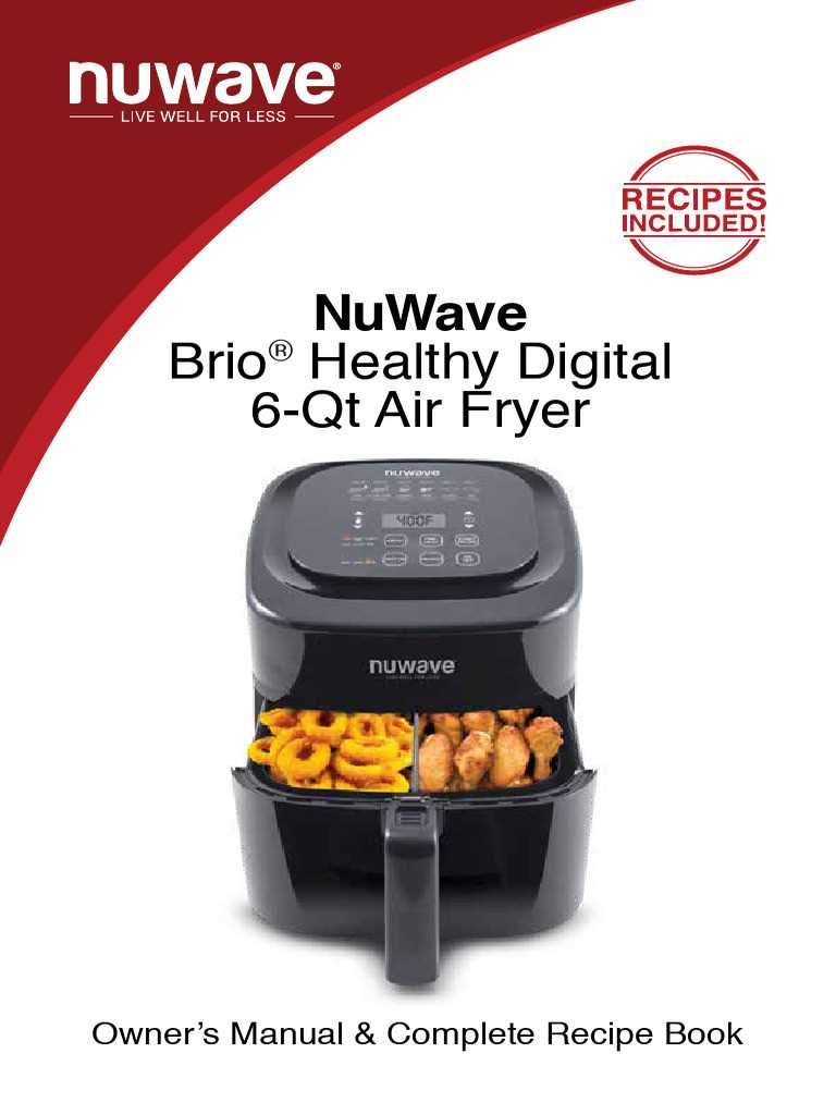 nuwave brio air fryer 8 qt instruction manual