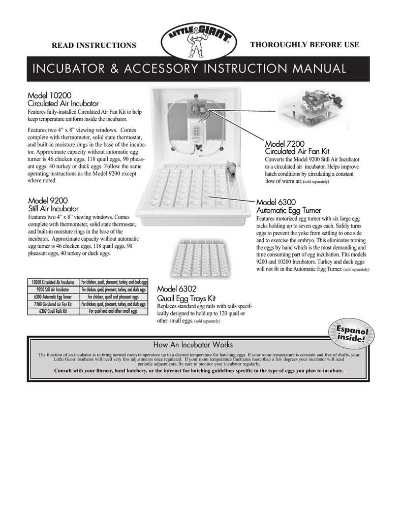 marsh automatic incubator instruction manual