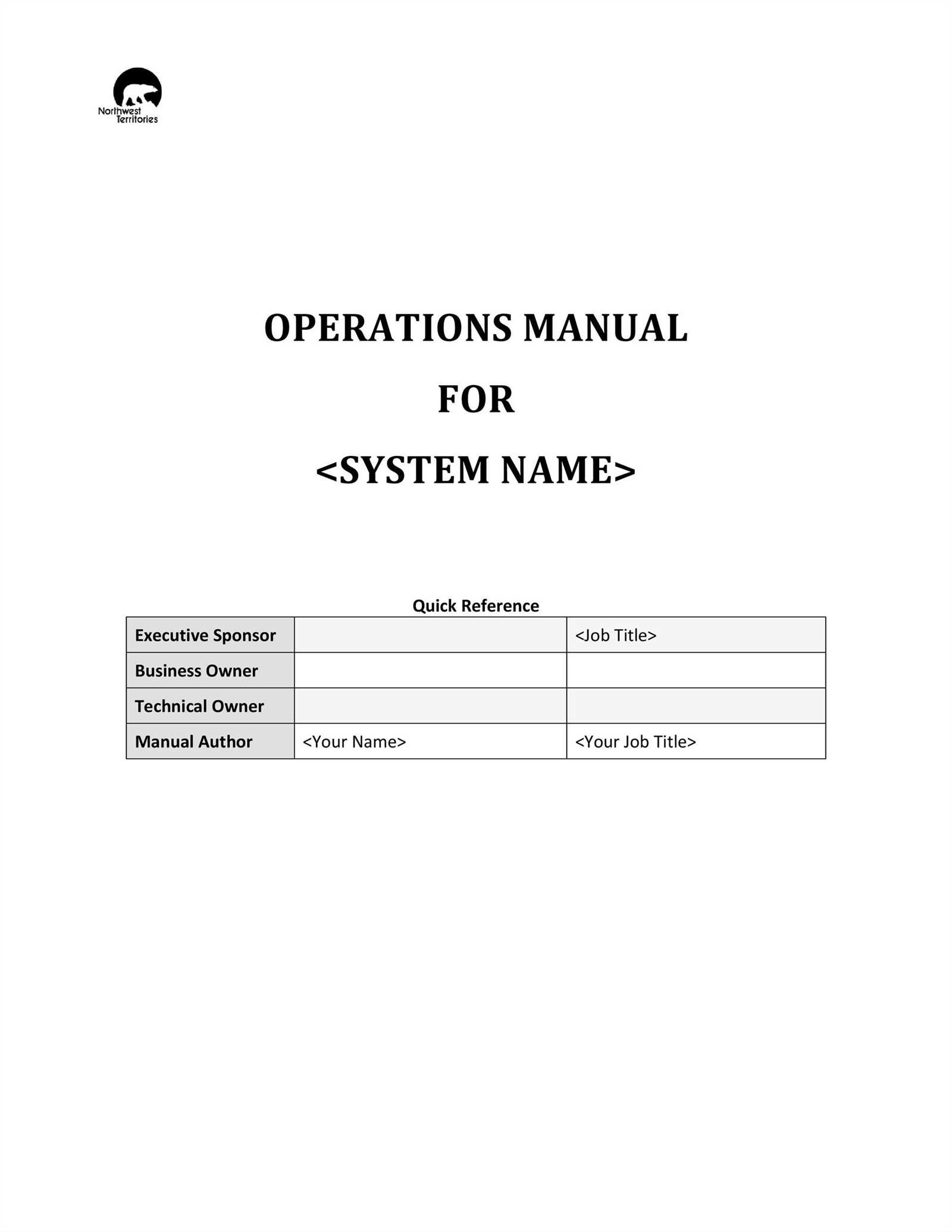 word instruction manual template