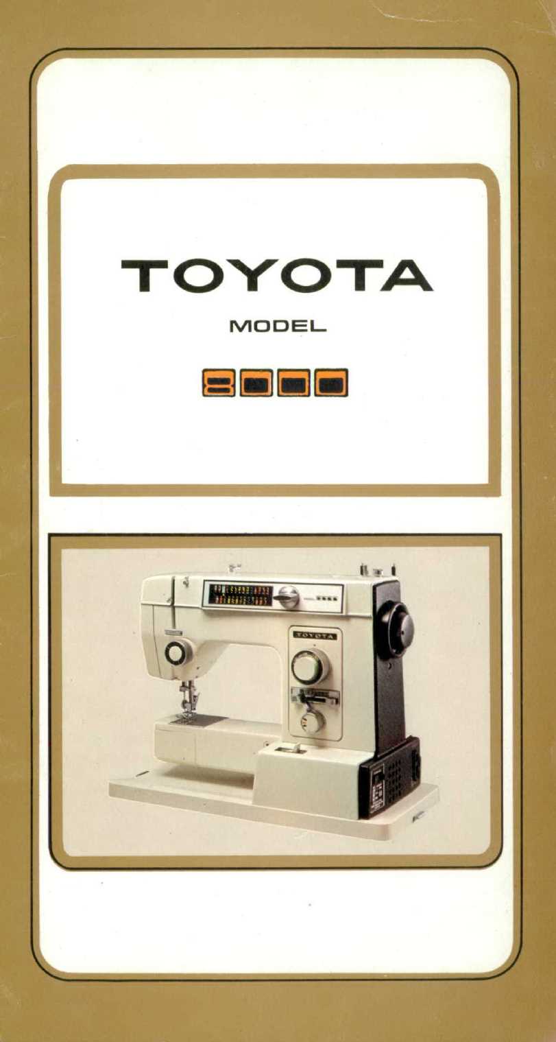 toyota sewing machine instruction manual