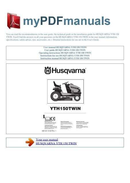 husqvarna lawn mower instruction manual