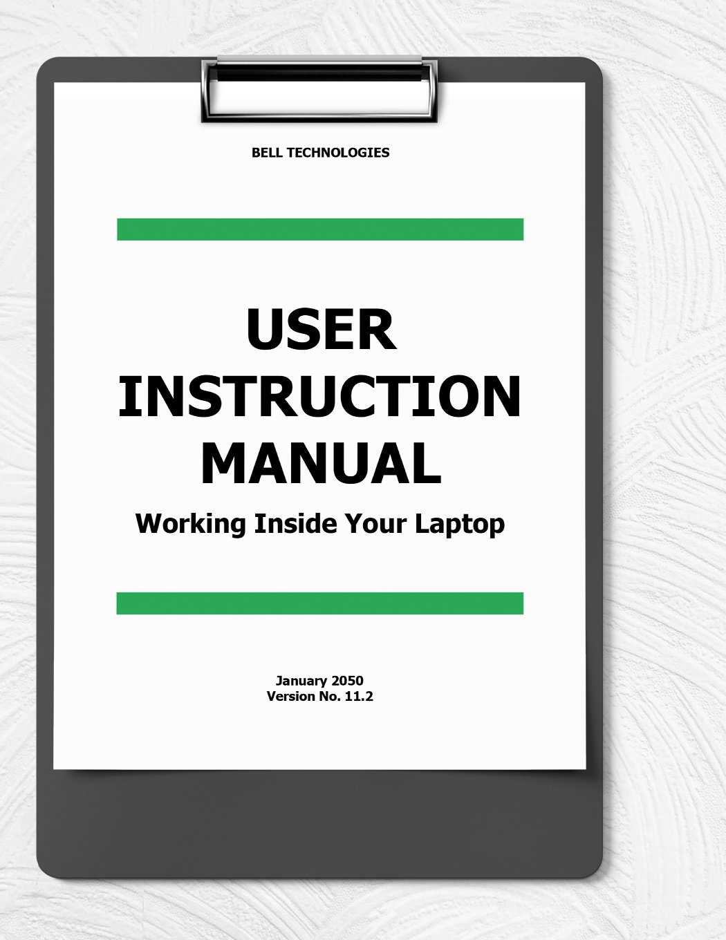 word template for instruction manual