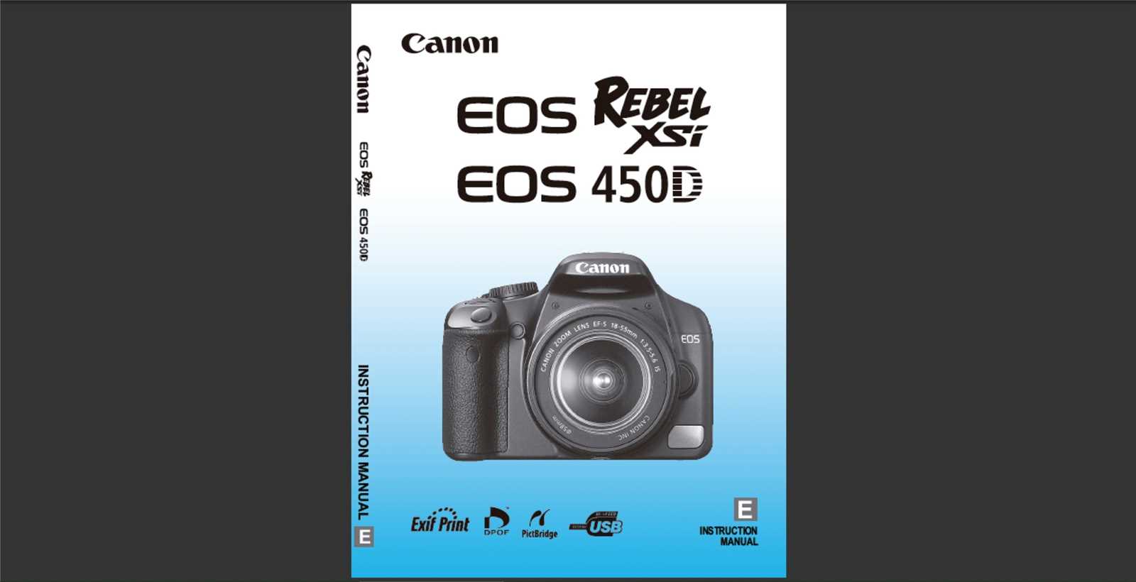 canon 450d instruction manual