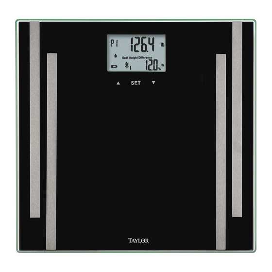 taylor biggest loser scale instruction manual